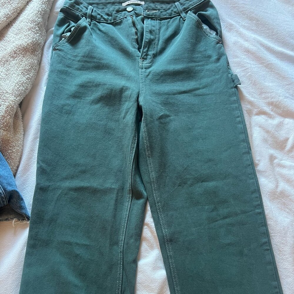 PACSUN 90's boyfriend carpenter jeans teal